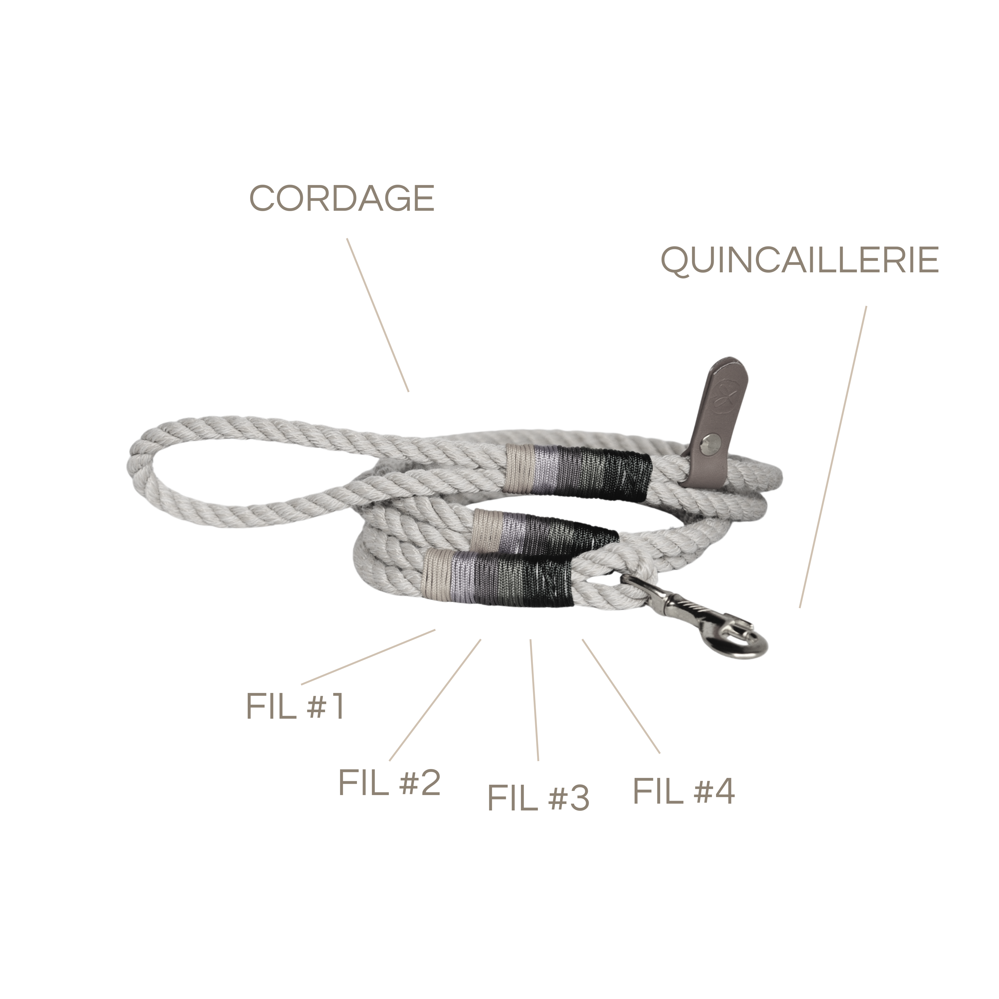 Laisse cordage personnalisable